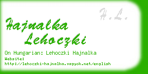 hajnalka lehoczki business card